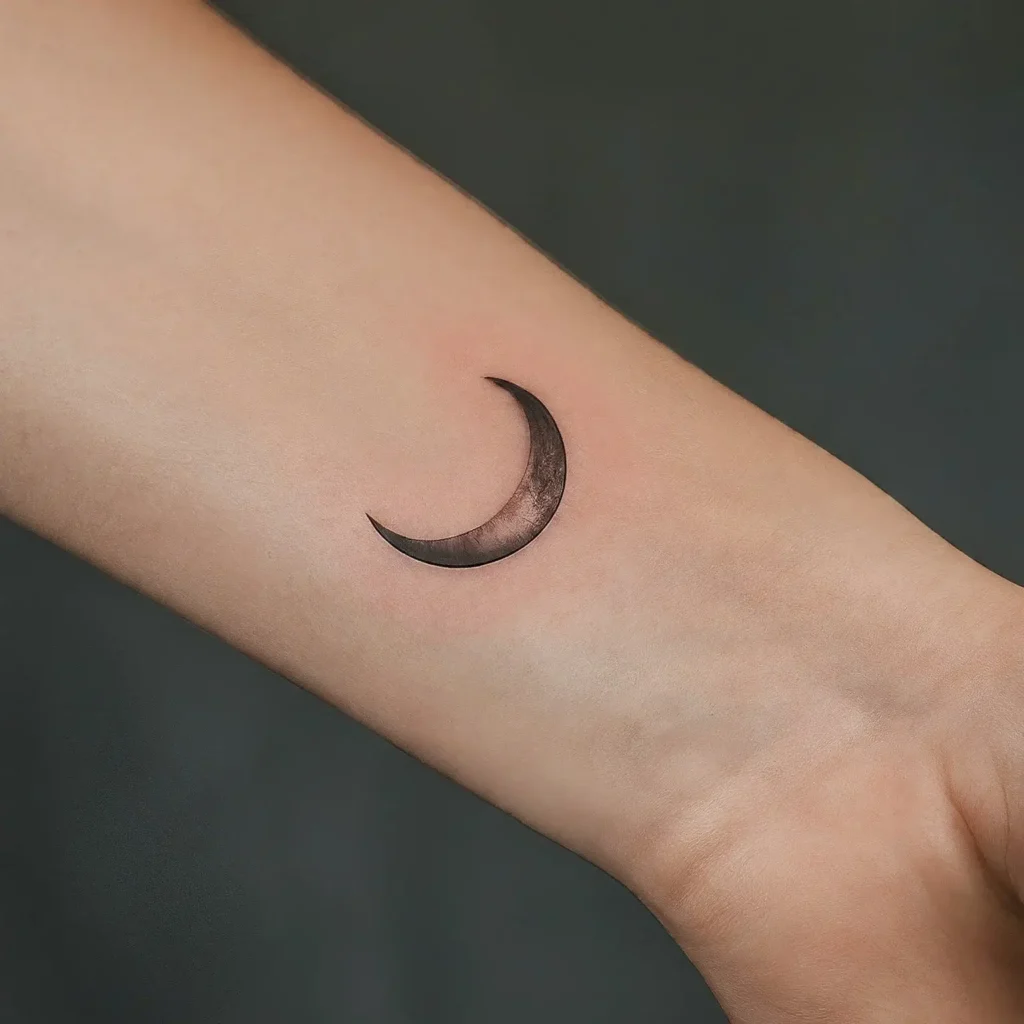 Moon Hand Tattoo