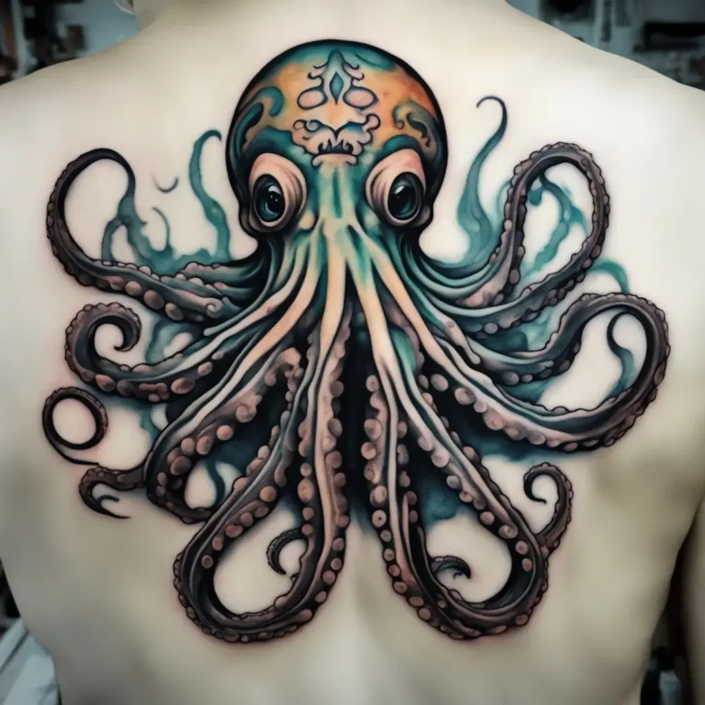 ctopus Tattoo on ribcage