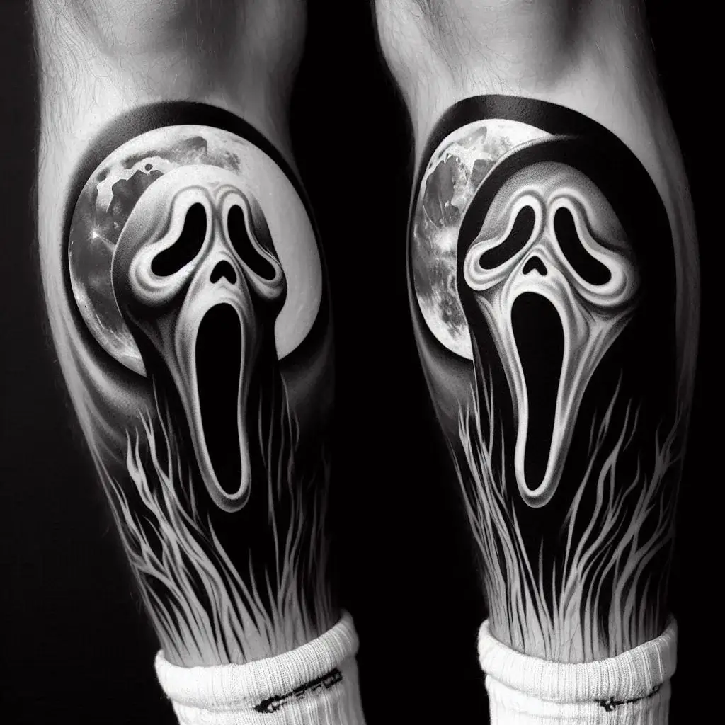 Black Gray ScreamTattoo