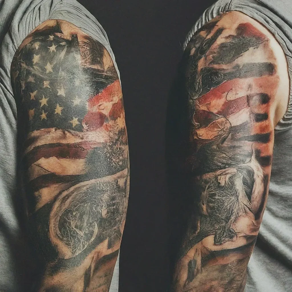 Arm Sleeve Tattoo Army