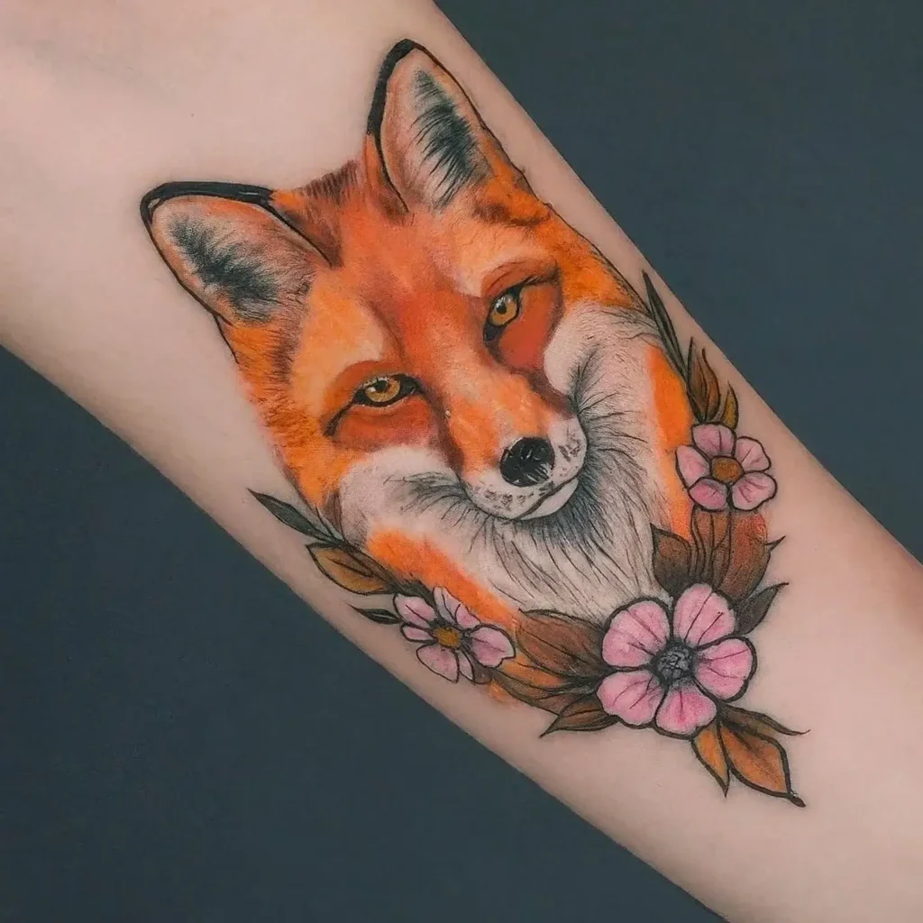 Fox Tattoo On Forearm