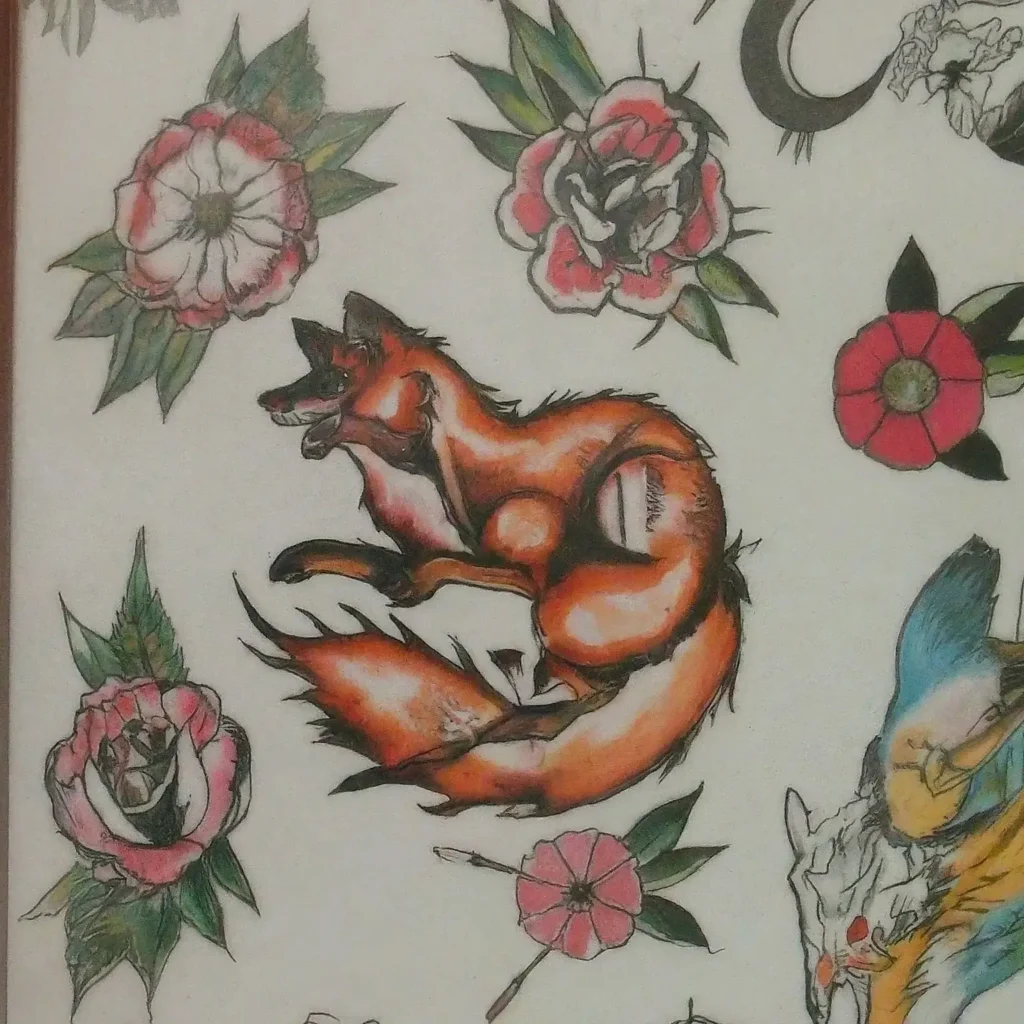 Traditional Fox Tattoos