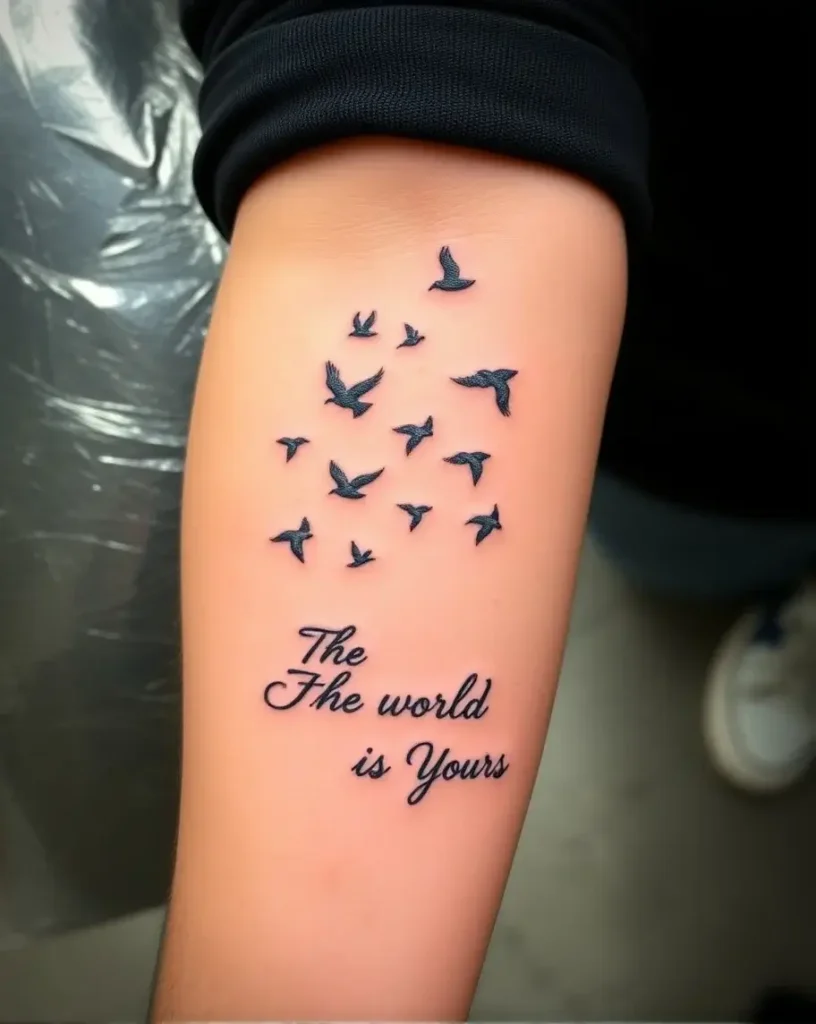 Birds in Flight tattoo