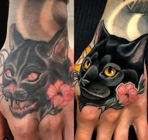 Cat Cover up tattoo ideas