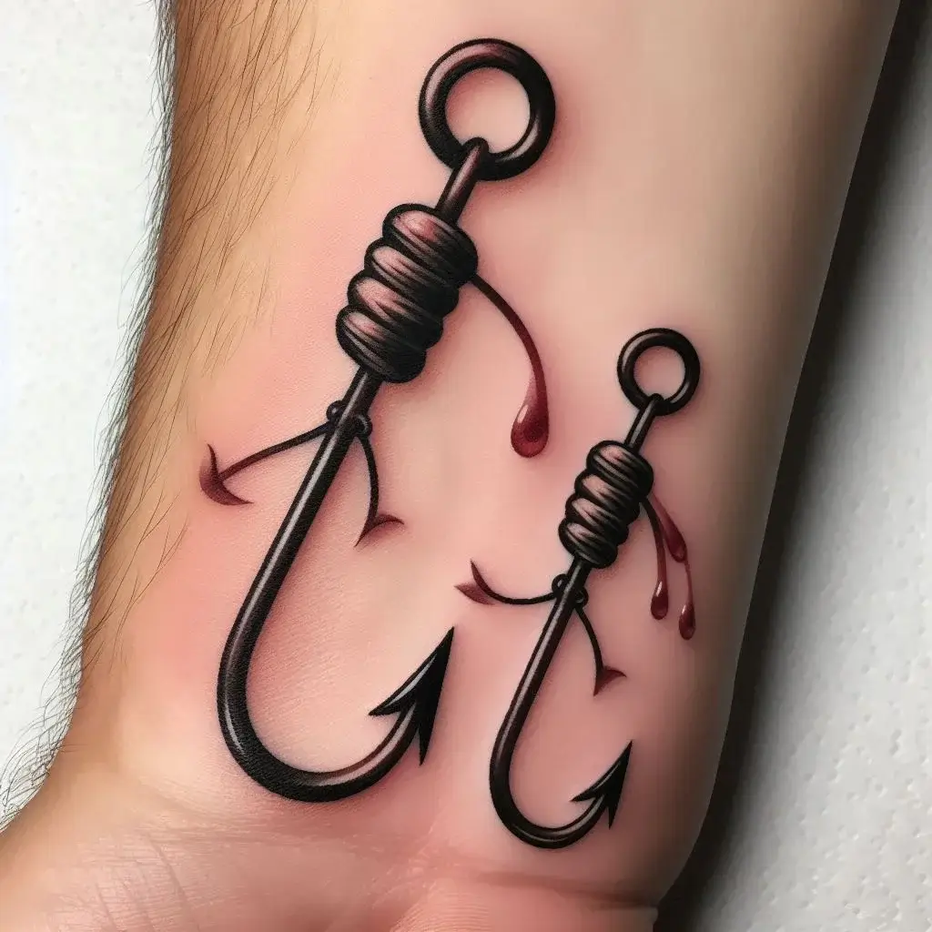 Fishing Hooks Tattoo