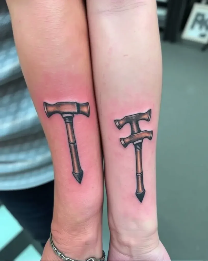 Hammer Tattoos for Father And Son