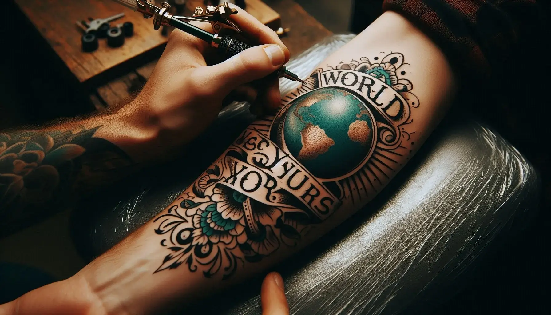 Premium The World Is Your Tattoo Ideas