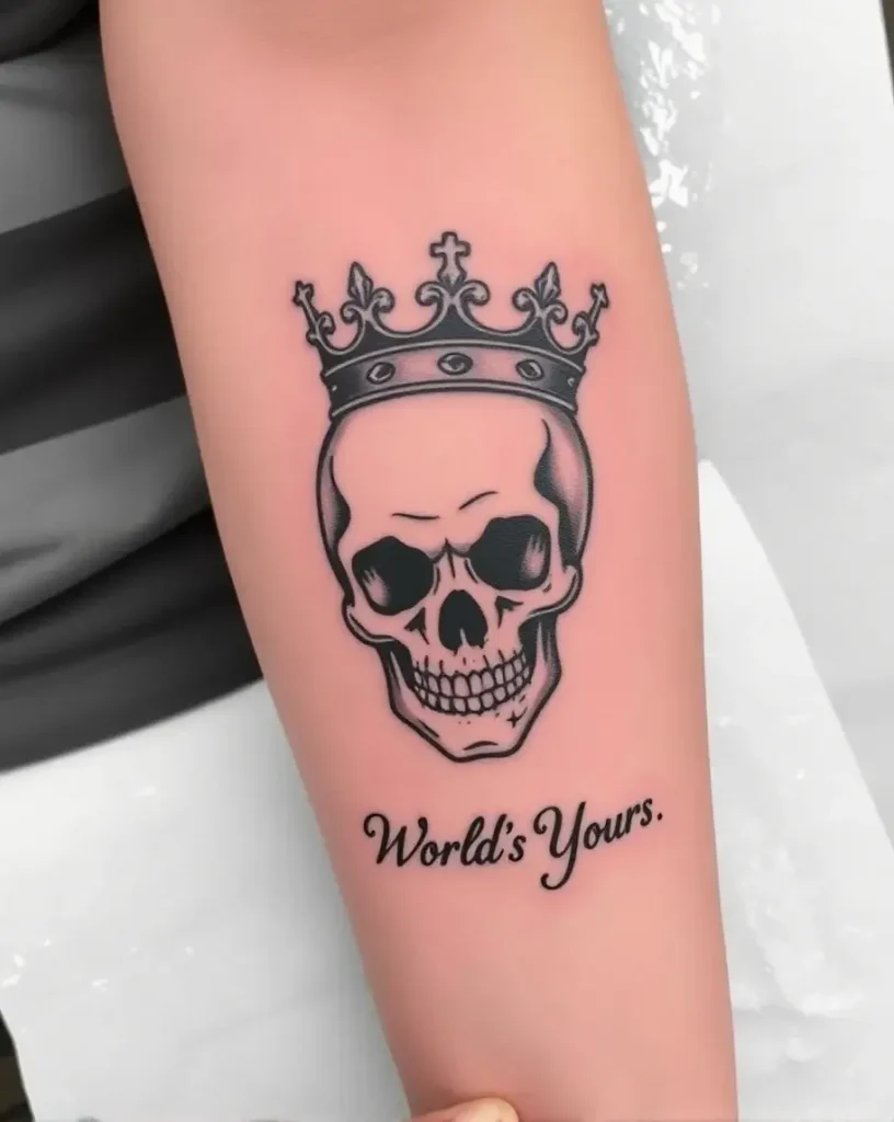 Skull with a Crown tattoo