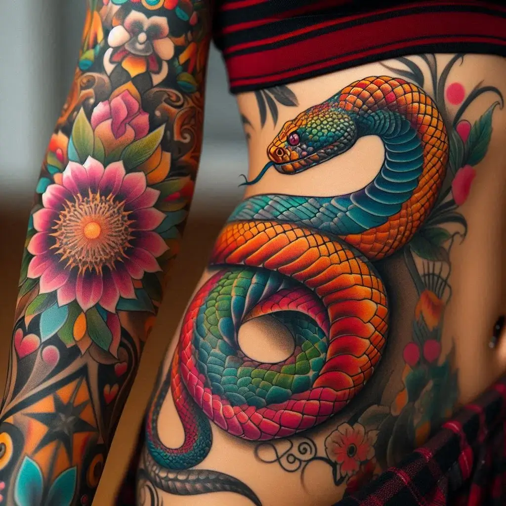 Coiled Snake Tattoo